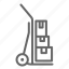 abstract, package, trolley, freight, box, paper, wheel 