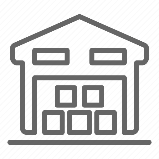 Figure, warehouse, storage, delivery, package, box, house icon - Download on Iconfinder