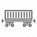 train, wagon, delivery, container, transportation
