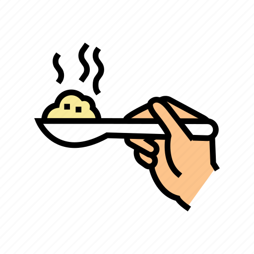 Hand, holding, oatmeal, spoon, nutrition, flour icon - Download on Iconfinder