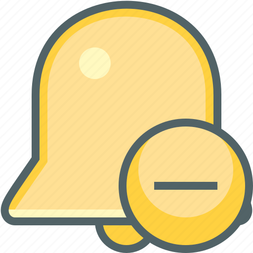 Bell, remove, alert, alrtm, close, minus, ring icon - Download on Iconfinder