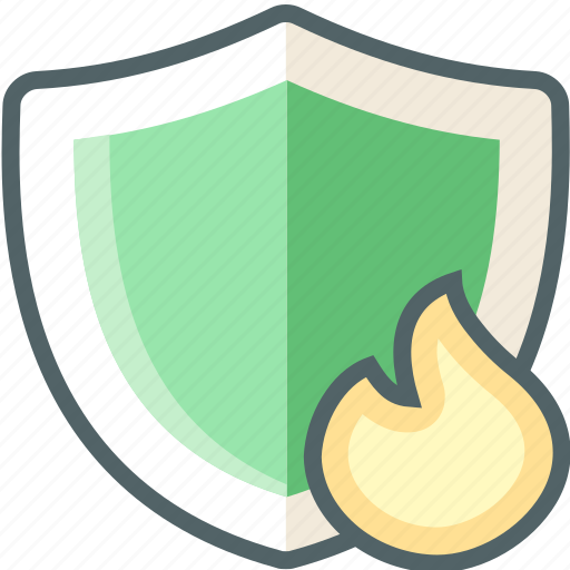 Fire, shield, burn, flame, protection, safe, secure icon - Download on Iconfinder