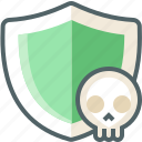 shield, skull, antivirus, protection, safe, secure, security