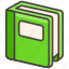 1f4d7, book, green 