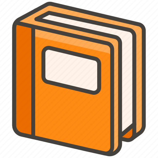 1f4d9, book, orange icon - Download on Iconfinder