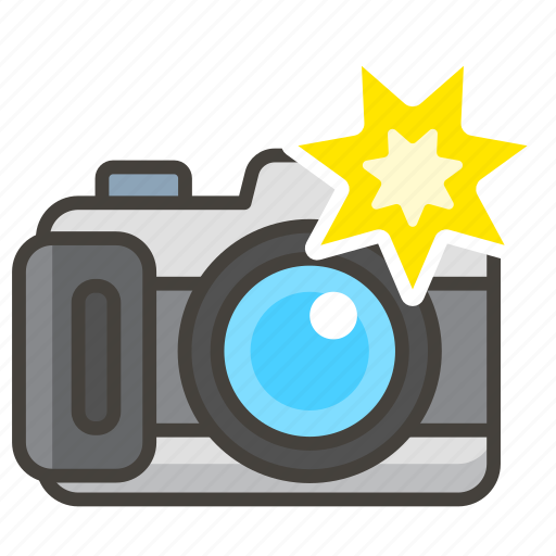 1f4f8, camera, flash, with icon - Download on Iconfinder