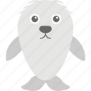 cartoon harbor seal, harbor seal, sea animal, sea life, wildlife 