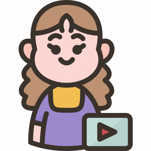 Youtuber, video, streaming, clip, influencer icon - Download on Iconfinder