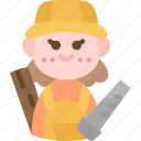 carpenter, builder, wood, construction, worker
