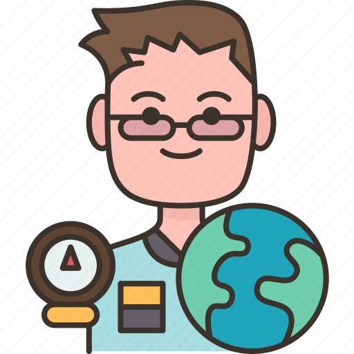 Geographer, map, topography, geology, scientist icon - Download on Iconfinder