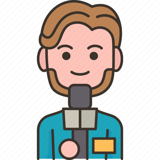 Reporter, press, media, interview, broadcast icon - Download on Iconfinder