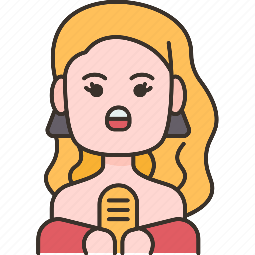 Singer, musician, performer, show, woman icon - Download on Iconfinder