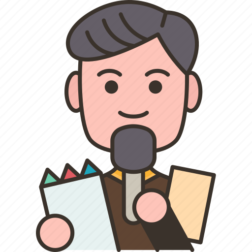 Journalist, reporter, press, interview, broadcasting icon - Download on Iconfinder