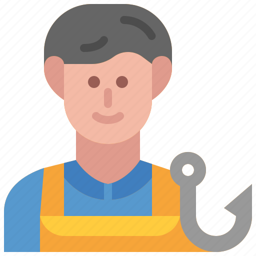 Fisherman, occupation, profession, avatar, male, career, man icon - Download on Iconfinder