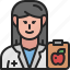 nutritionist, dietitian, occupation, profession, female, avatar, doctor 
