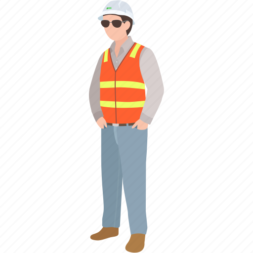 Construction, council, engineer, overseer, road, site, worker icon - Download on Iconfinder