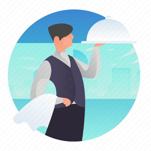 Man, restaurant, service, waiter icon - Download on Iconfinder