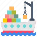 cargo, ship, watercraft, boat, trading, freighter