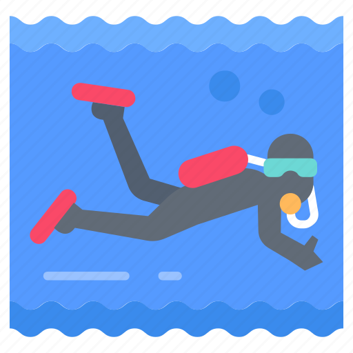 Diving, dive, training, diver, man, sea, explorer icon - Download on Iconfinder
