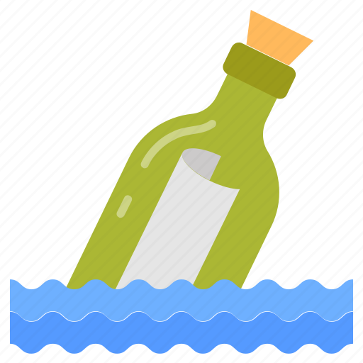 Message, in, a, bottle, sea, water, glass icon - Download on Iconfinder