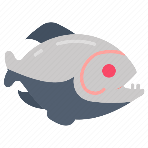 Piranha, fish, clown, knifefish, carnivore, teeth icon - Download on Iconfinder