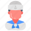 sailor, man, captain, male, navy, cap 