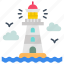 lighthouse, watchtower, landmark, seamark, searchlight 