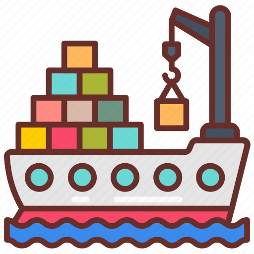 Cargo, ship, watercraft, boat, trading, freighter icon - Download on Iconfinder