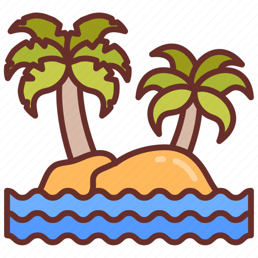 Island, tropical, coastal, area, adventure, vacation icon - Download on Iconfinder