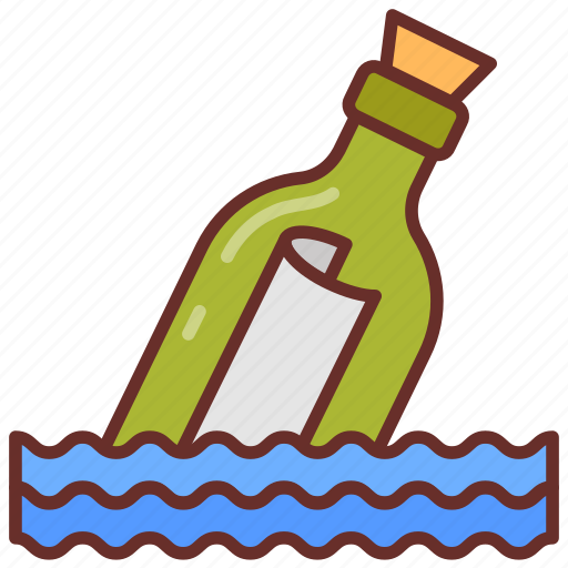 Message, in, a, bottle, sea, water, glass icon - Download on Iconfinder