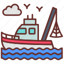 fishing, boat, vessel, ferry