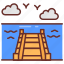 pier, dock, bridge, stairs, sea, port 