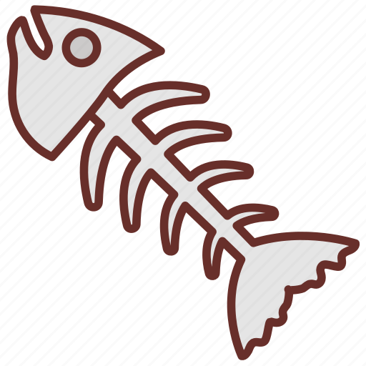 Fish, skeleton, animal, bone, dead, fishbone, garbage icon - Download on Iconfinder