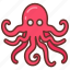 octopus, devilfish, cuttlefish, octopod, sea, creature 