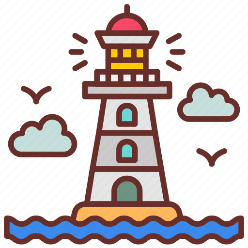 Lighthouse, watchtower, landmark, seamark, searchlight icon - Download on Iconfinder