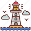 lighthouse, watchtower, landmark, seamark, searchlight 