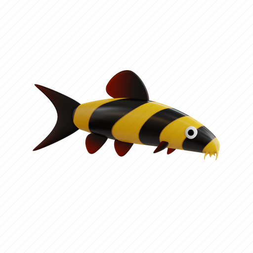 Clown, loach, fish, animal, aquarium, botia, water icon - Download on Iconfinder