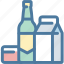 bottle, carton, object, package, packing, product 