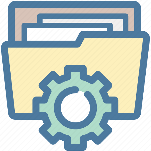 Directory, documents, files, folder, gear, options, settings icon - Download on Iconfinder