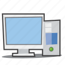 computer, desktop, monitor