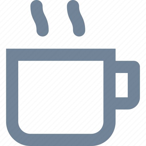 Coffee, cup, tea, drink, hot, line, breakfast icon - Download on Iconfinder