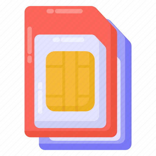 Dual sim, sim cards, phone cards, subscriber identity module, mobile sim cards icon - Download on Iconfinder