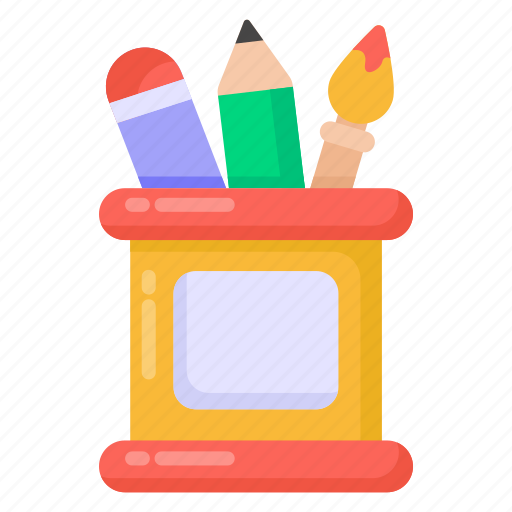 Pencil case, pencil holder, pencil pot, stationery holder, pencil cup icon - Download on Iconfinder