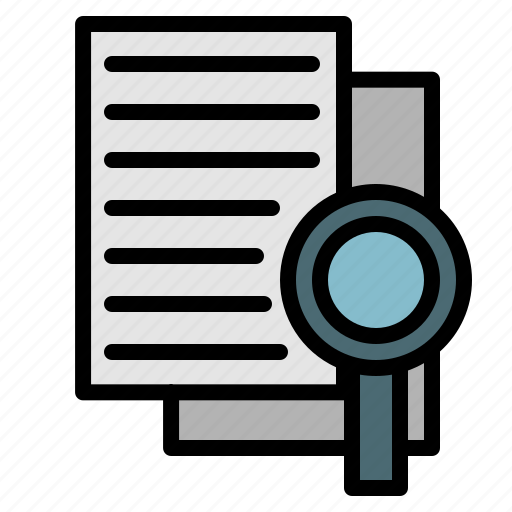 Search, magnifyingglass, document, file, research icon - Download on Iconfinder