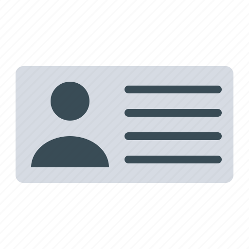 Identity card, employee, businesscard, profile icon - Download on Iconfinder