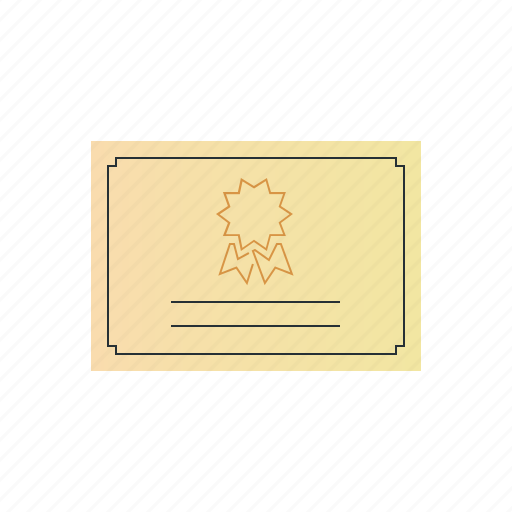 Certificate, horizontal icon - Download on Iconfinder