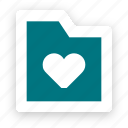folder, favorite, bookmarked, like, love message, love
