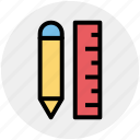 measure, pen, pencil, pencil and ruler, ruler