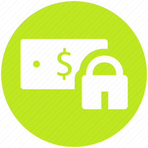 Cash, currency, dollar, lock, note, pay icon - Download on Iconfinder