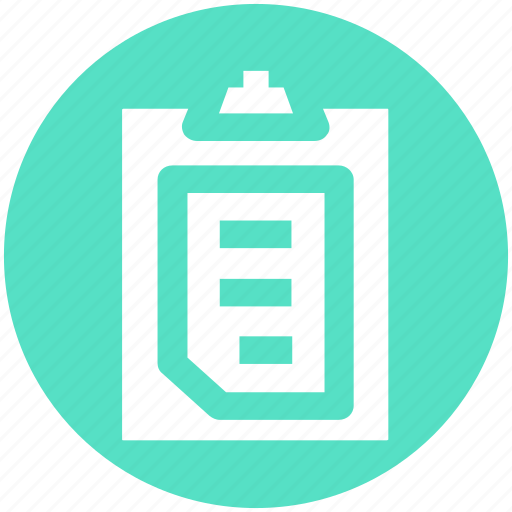 Clipboard, document, file, notepad, paper icon - Download on Iconfinder